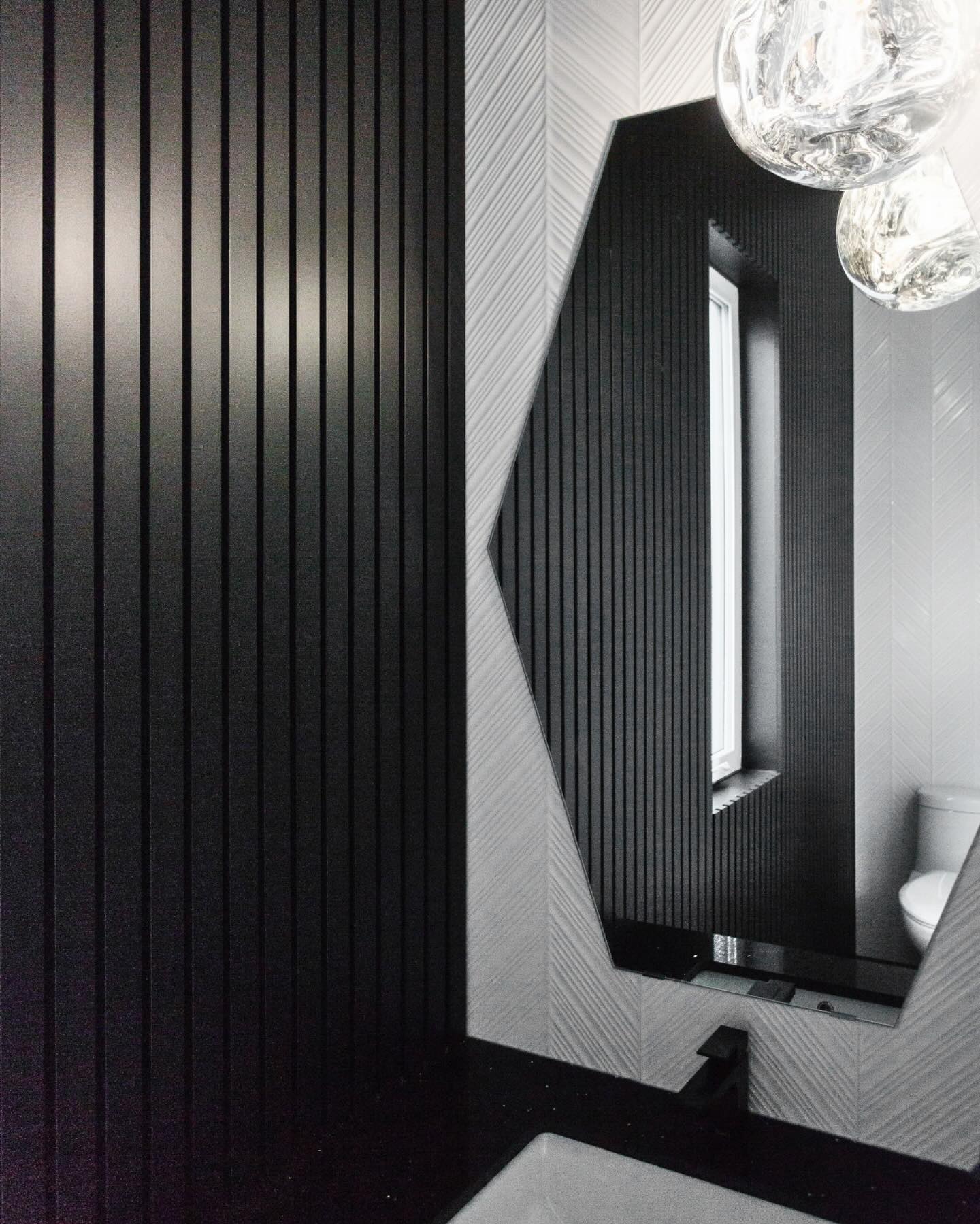 A sleek + simple powder room is the core of functional elegance in a custom Plat…